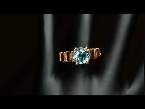 Серебряное кольцо с натуральным Топазом 15.5р видео