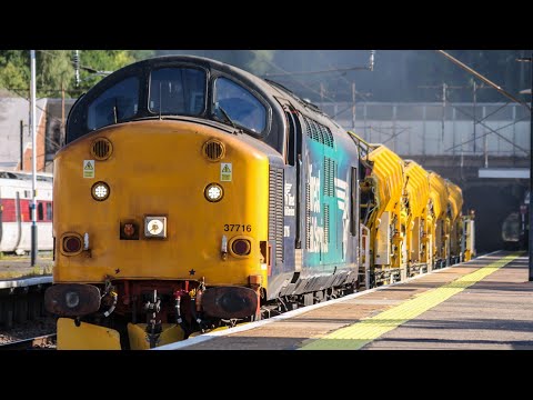 Amazing Thrash | DRS 37716 on a HOBC move through Hadley Wood