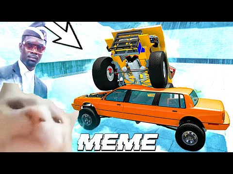Cat is Vibing - Beamng DANCE COFFIN ON FUNERAL MEME COMPILATION | BeamNG Drive | Derby part 5