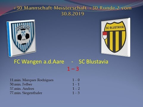 +30 Mannschaft Meisterschaft FC Wangen a.d.Aare - SC Blustavia