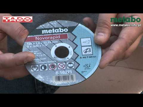 TARCZA TNĄCA METABO NOVORAPID 125 X 1,0 X 22,23 MM 616 271 000