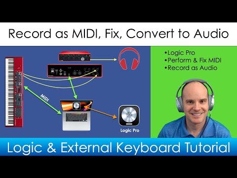 Record MIDI From Your External Keyboard, Fix It and Record Back as Audio