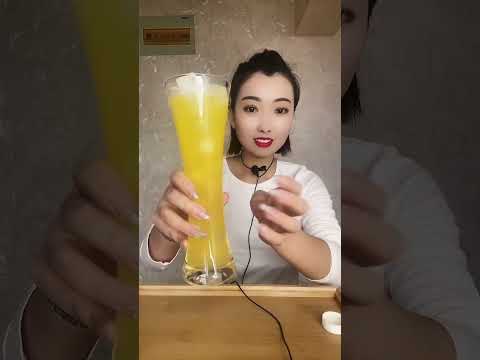 ASMR TRY DRINKING DIFFERENT COLORED SOFT DRINKS - Cool down