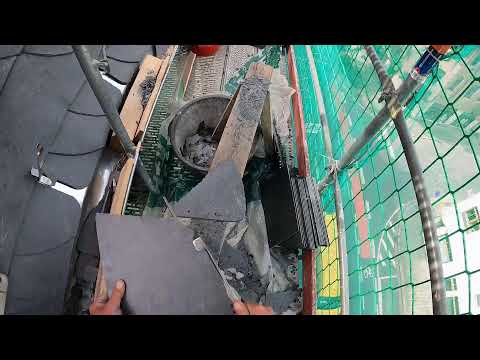 Fuß ansetzen und Schieferkehle  - Teil 55 - Schieferdach Goldener Löwe Freital