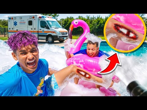 I CREATED A GIANT FOAM POOL AND THE WORST ENDED UP HAPPENING… 😱