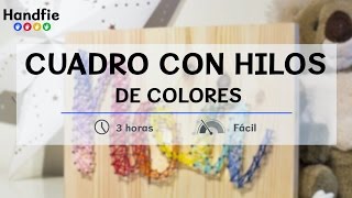 Cómo hacer cuadros de hilos para dibujar nombres y figuras · Handfie DIY