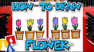 How To Draw Mother's Day Flower Pots