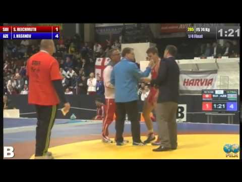 EC2014   Stefan Reichmuth SUI   Jabrayil Hasanov AZE   FS 74 kg 1 4 final match