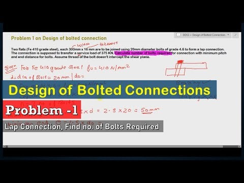 Problem 1 Design of Bolted Connections | Design of Steel Structures
