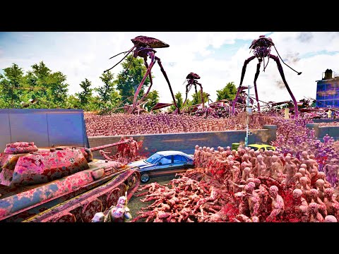 4,000,000 ALIEN INVASION vs HUMAN ARMY - Ultimate Epic Battle Simulator 2