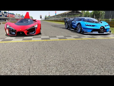 Bugatti Vision GT vs Ferrari F80 Concept at Monza Full Course