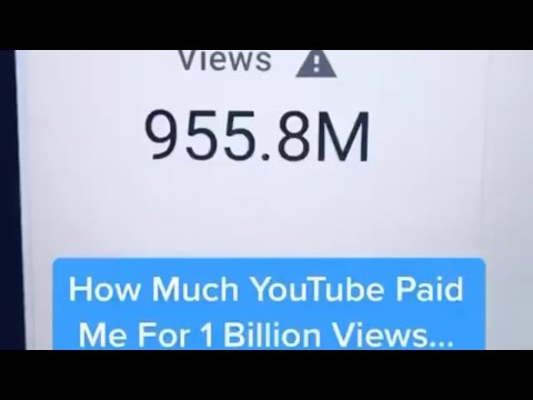 How Much YouTube Pays for 1 Billion Views