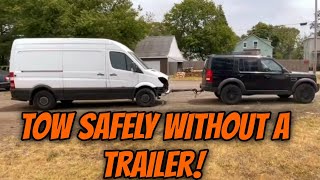 Sprinter Towing WITHOUT a Truck or Trailer! Cost MUCH Less than Flat Towing!