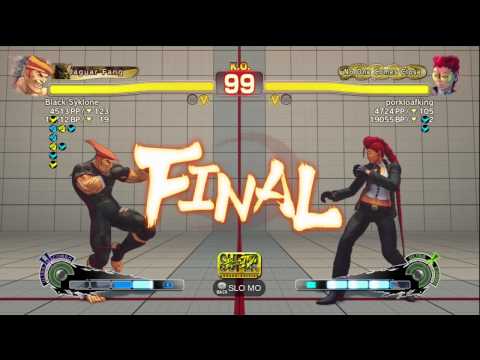 SSF4 AE Wolfkrone (Viper) Vs Black Syklone  (Adon)