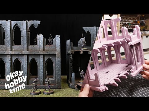Crafting miniature ruins for Warhammer 40k and more
