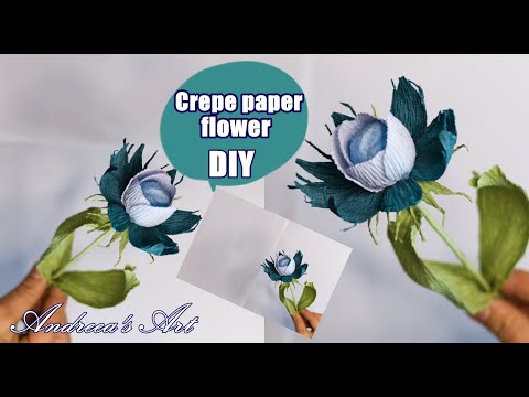 Crepe paper flower / CRAFT TUTORIAL STEP BY STEP
