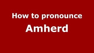 How to pronounce Amherd