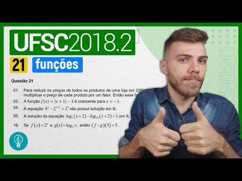 21 VESTIBULAR UFSC 2018/2 - FUNÇÕES -  Para reduzir os preços de todos os produtos de uma loja em