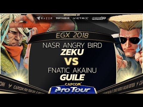 NASR Angry Bird (Zeku) vs Fnatic Akainu (Guile) - EGX 2018 EU Finals Grand Finals - SFV - CPT 2018