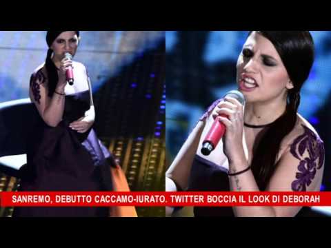 Sanremo, debutto Caccamo e Iurato, Twitter boccia il look di Deborah