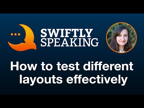 How to test different layouts effectively – Janina Kutyn on Swiftly Speaking