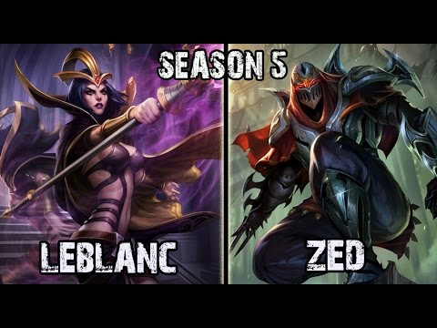 SKT T1 Faker Leblanc vs Zed MID Ranked Challenger Korea