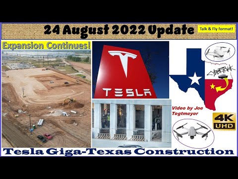 Tesla Gigafactory Texas 24 August 2022 Cyber Truck & Model Y Factory Construction Update (07:45AM)