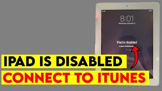 iPad is Disabled Connect to iTunes | iPad is Disabled| How to Fix iPad is disabled connect to iTunes