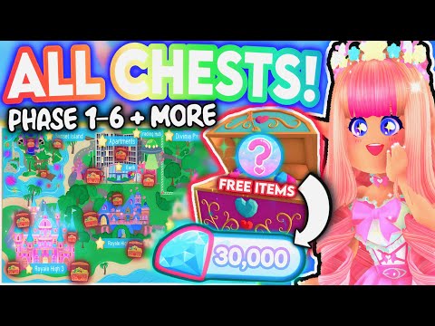 GET 30K DIAMONDS IN 30 MINS FROM 40+ CHESTS! *ALL* CHEST LOCATIONS IN ROBLOX ROYALE HIGH! Campus 3