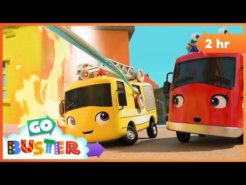 Buster the Hero Fire Truck🚒 Saves the Day | 2 Hours of Go Buster - Bus Cartoons & Kids Stories