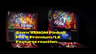Stern VENOM Pinball Pro and Premium/LE Features Reaction