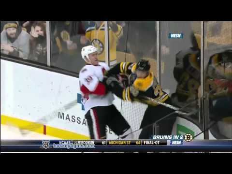 Matt Carkner vs Daniel Paille Jan 11, 2011