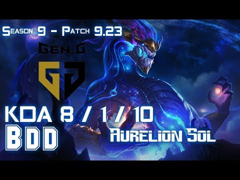 Gen BDD AURELION SOL vs ZOE Mid - Patch 9.23 KR Ranked