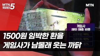1500원 임박한 환율…게임사가 남몰래 웃는 까닭 / 머니투데이방송 (뉴스)