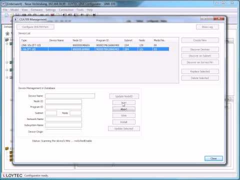 LOYTEC L-INX Configurator - How to create network variables by using network scan [B004]