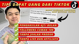 CARA DAPAT UANG DARI TIKTOK TANPA LIVE DAN TANPA JUALAN (2022) | KONTEN KREATOR EDUKASI