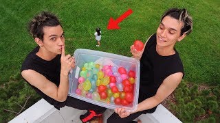 CRAZY WATER BALLOON PRANK ON LITTLE SISTER!