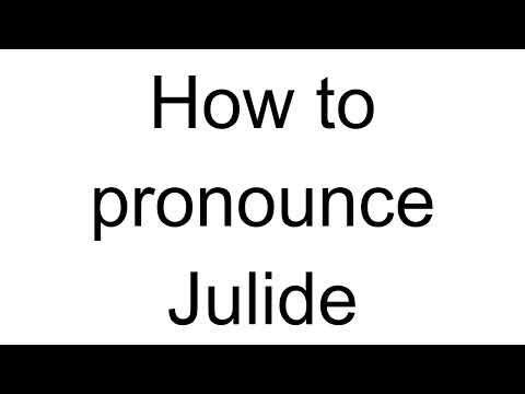 How to Pronounce Julide (Turkish)