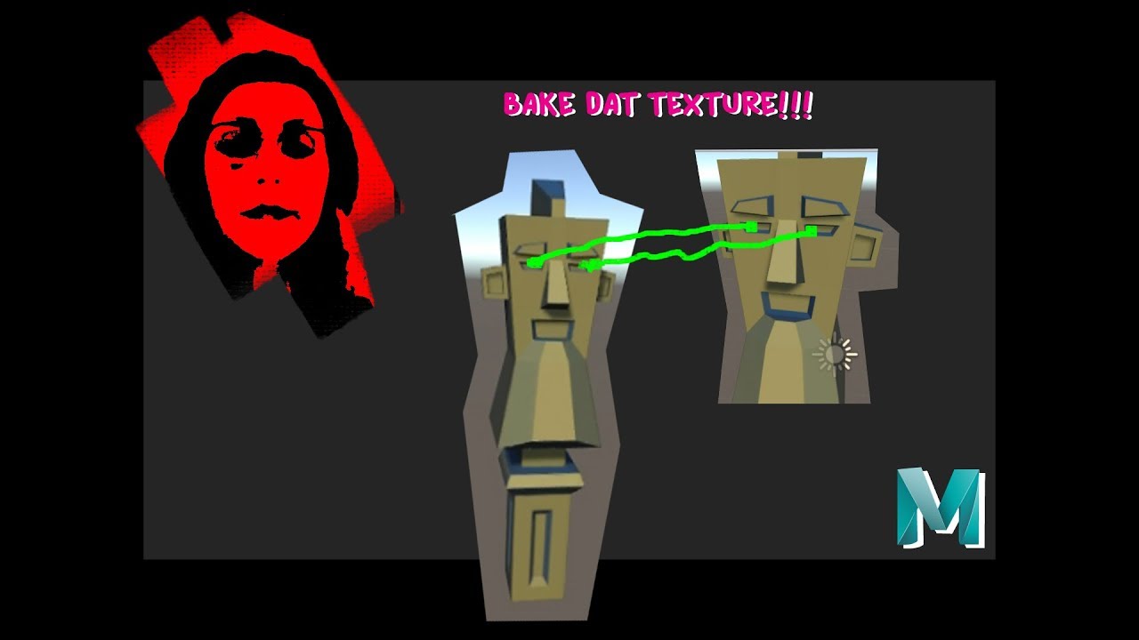 Texture baking in Maya (ramp shader into diffuse, Unity bonus)