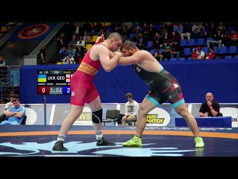 Round 5 GR 130 kg ANDRII VOZNIUK (UKR) - SULKHANI BUDZE (GEO)