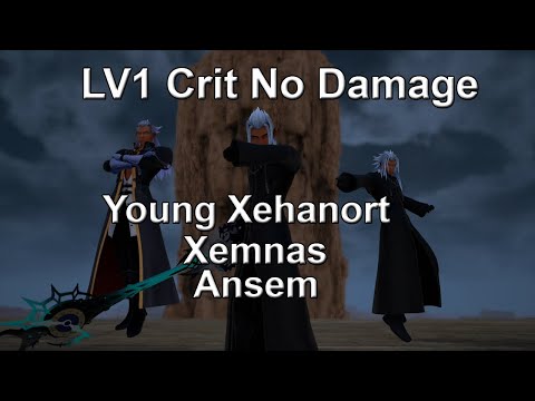 Kingdom Hearts III - Young Xehanort & Xemnas & Ansem (LV1 Crit No Damage w/Restrictions)