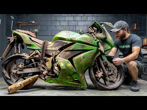Full Restoration Abandoned Kawasaki 250 | Restored Rusty Kawasaki Motorcycle and Repairing