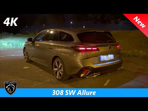 Peugeot 308 SW Allure 2022 - Full NIGHT Review in 4K | Exterior - Interior