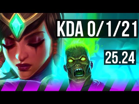KARMA & Lux vs BRAND & Miss Fortune (SUP) | Good KDA: 0/1/21 | EUW Master | 25.24
