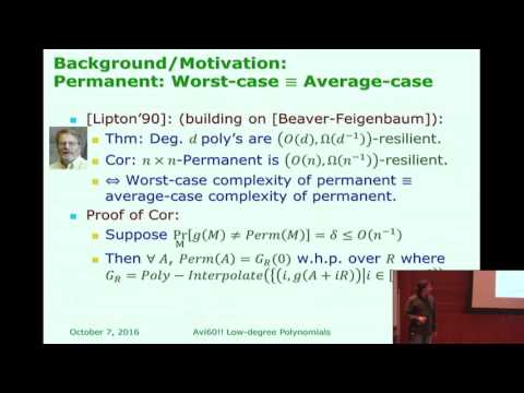 On Low-Degree Polynomials - Madhu Sudan