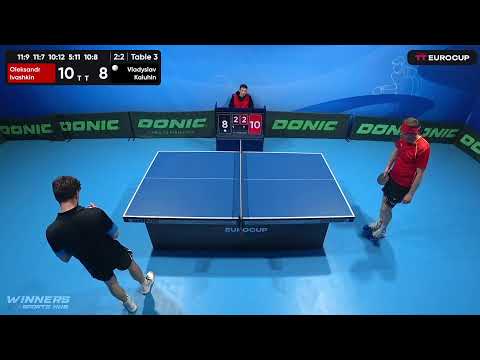 17:10 Oleksandr Ivashkin 3-2 Vladyslav Kaluhin 09.05.2023 TT Euro.Cup Ukraine Star. Table 3