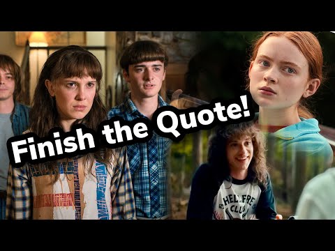 Stranger Things Season 4 Finish The Sentence Challenge!