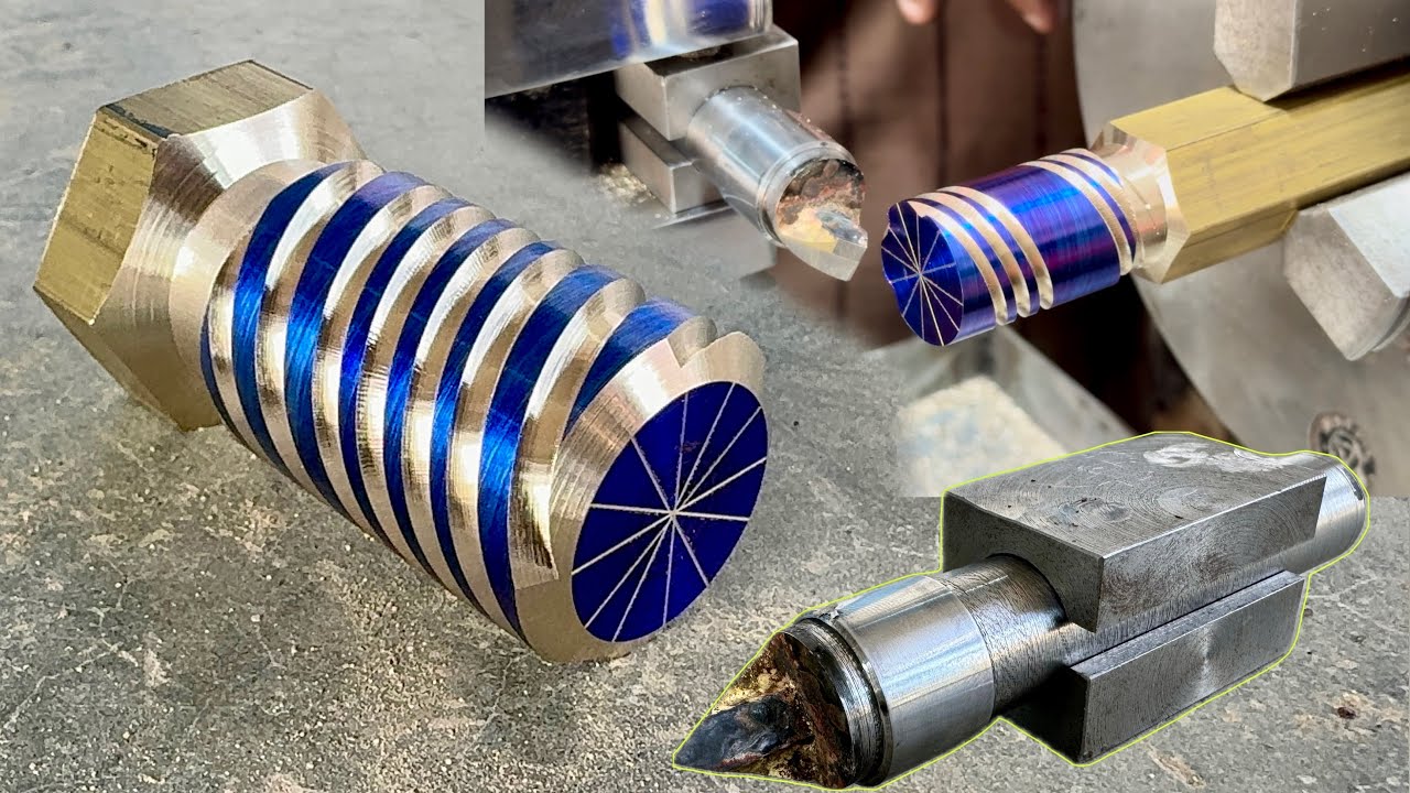 Make five head threaded worm gear with ease on a lathe | New tool making worm thread ideas on lathe