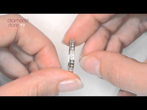 E3703 - Half Eternity Ring 0.11CT Diamond 9K White Gold