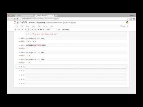 Regular Expressions   Anchoring